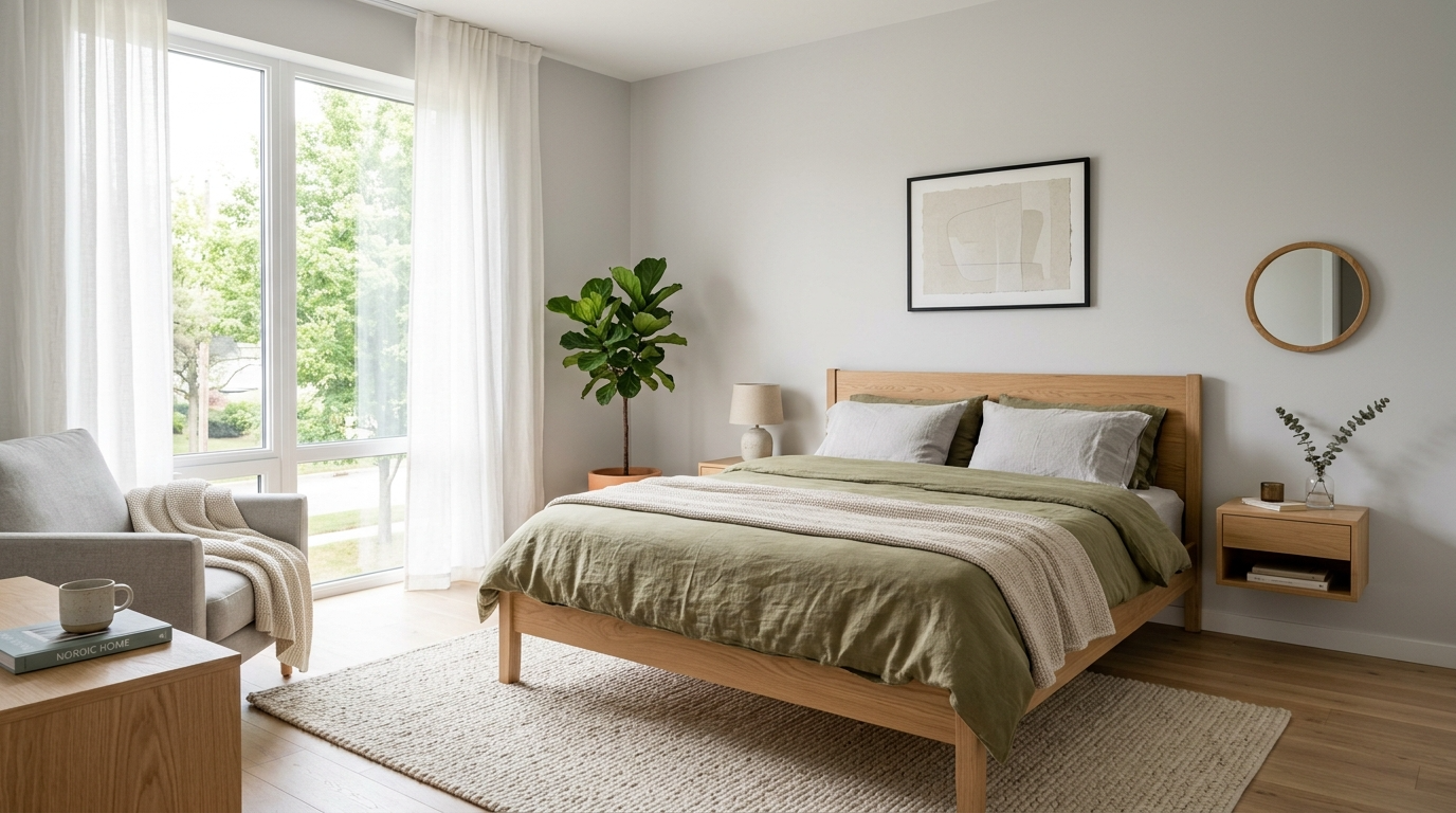 Use natural textures to warm the palette